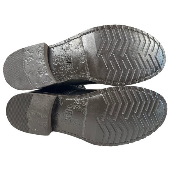 Frye Veronica Combat Boot Women's 8.5 M (B) Black Leather Lace Up 3476276 - Picture 8 of 12